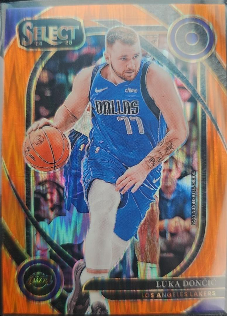 Luka Doncic [Orange Flash Prizm] #265