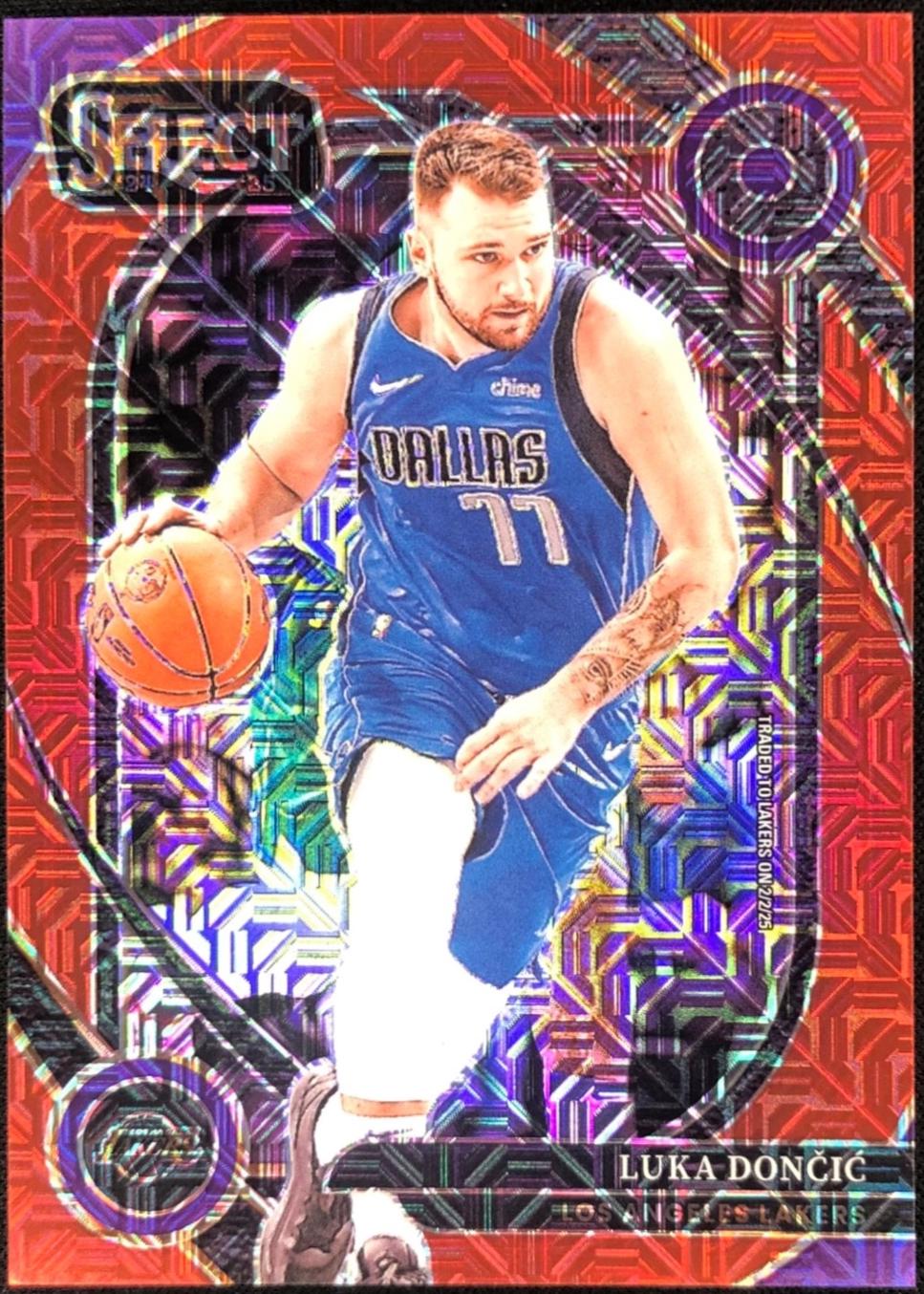 Luka Doncic [Red Mojo Prizm] #265