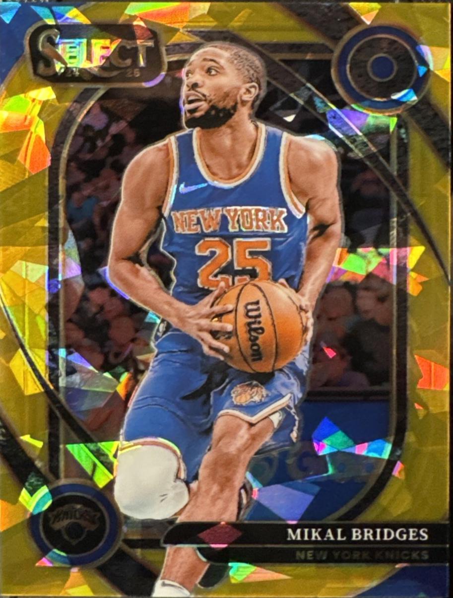Mikal Bridges [Gold Cracked ice Prizm] #204