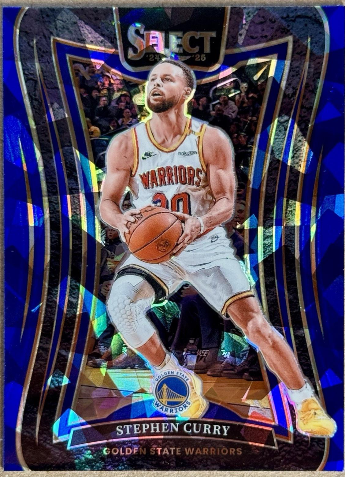Stephen Curry [Blue Cracked Ice Prizm] #346