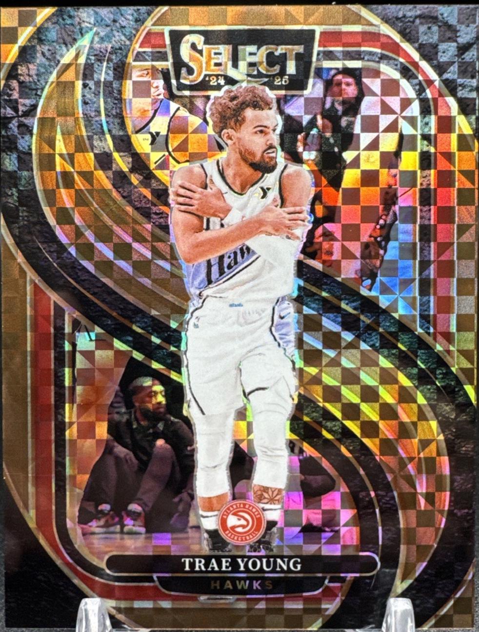 Trae Young [Bronze Checker Prizm] #123