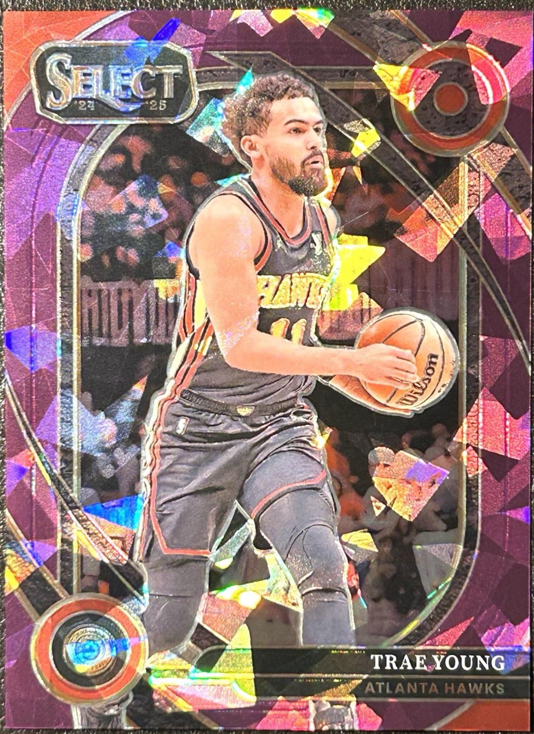 Trae Young [Purple Cracked Ice Prizm] #223