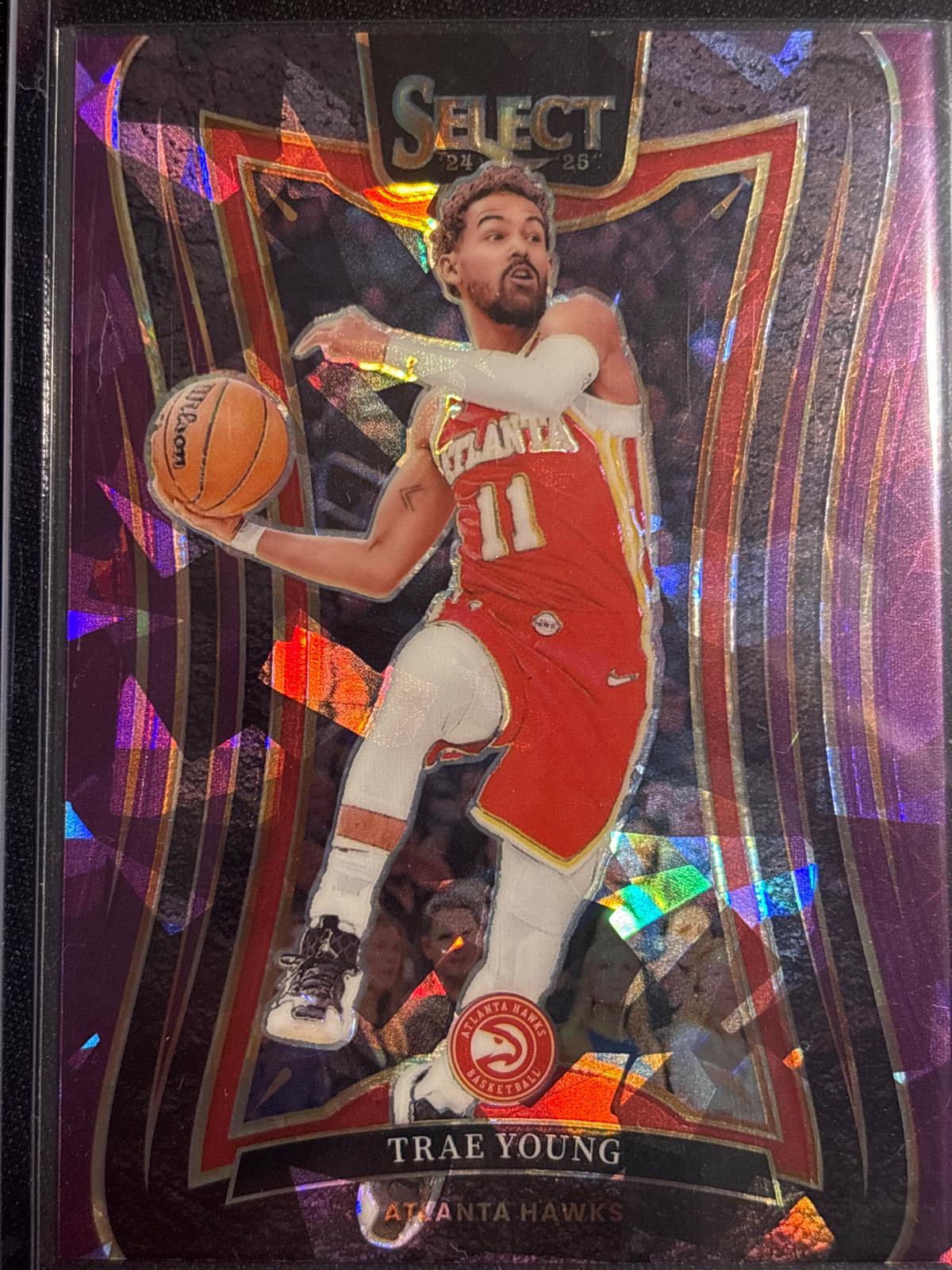 Trae Young [Purple Cracked Ice Prizm] #341