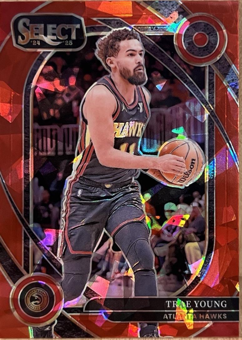 Trae Young [Red Cracked Ice Prizm] #223
