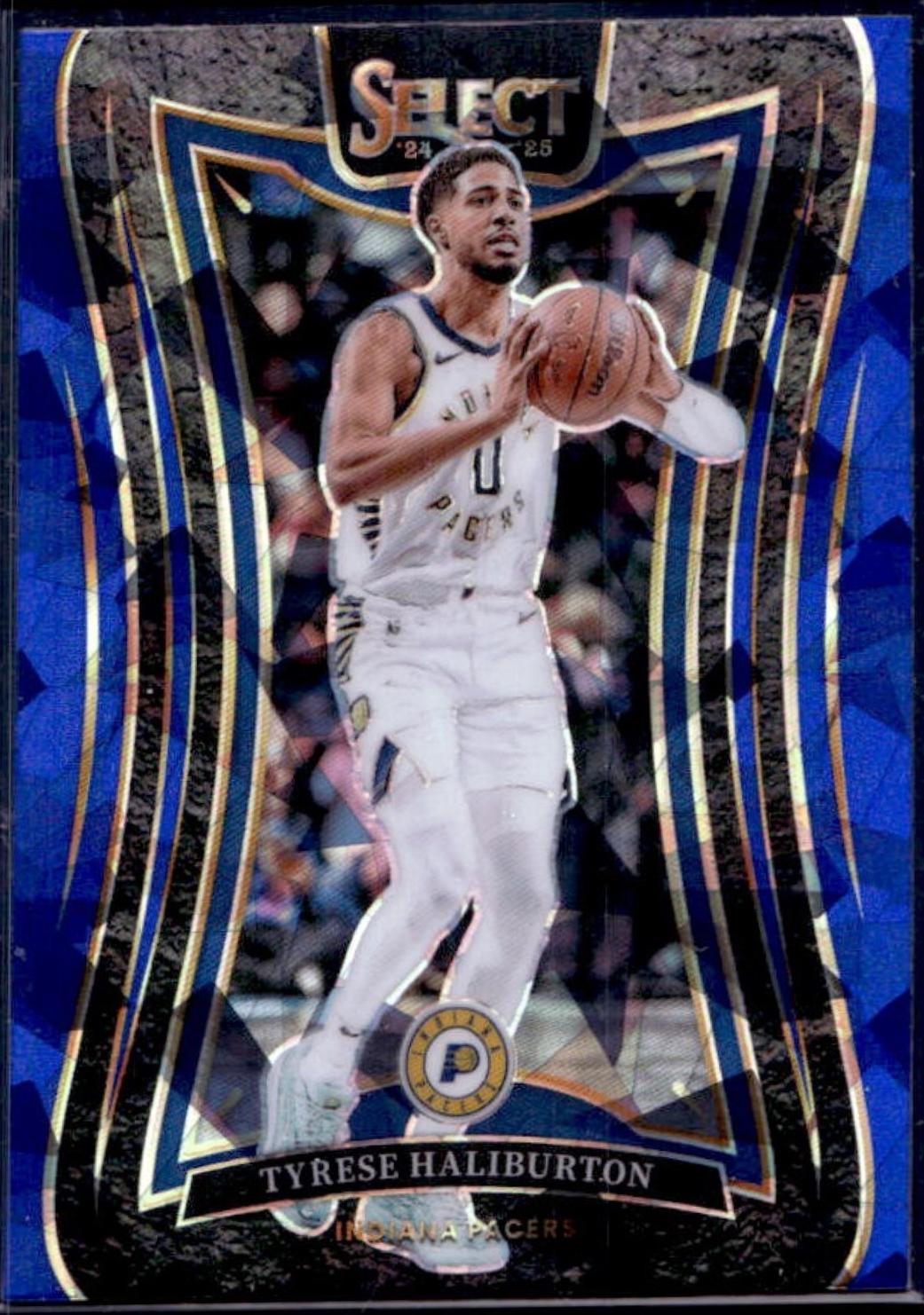 Tyrese Haliburton [Blue Cracked Ice Prizm] #342