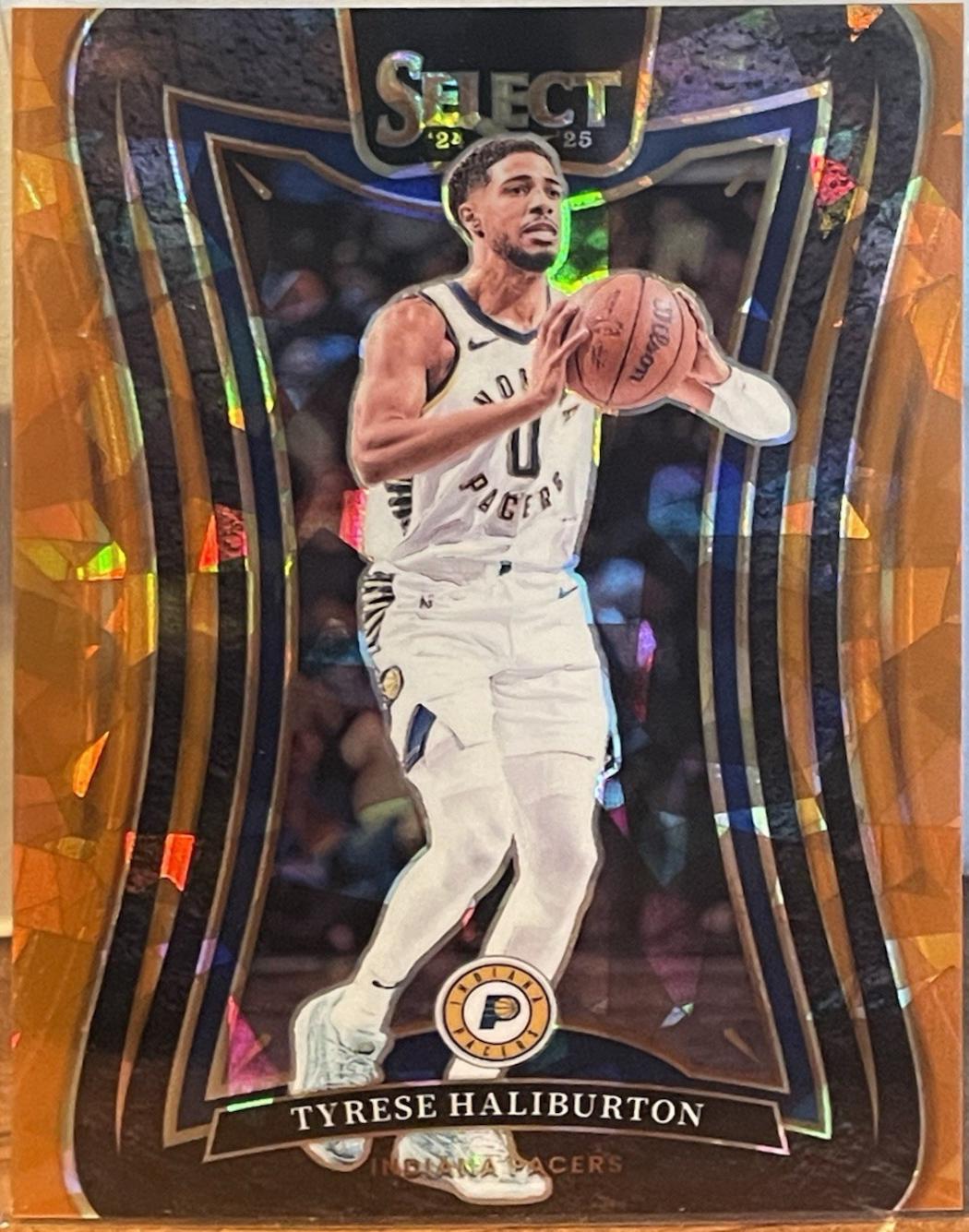 Tyrese Haliburton [Orange Cracked Ice Prizm] #342
