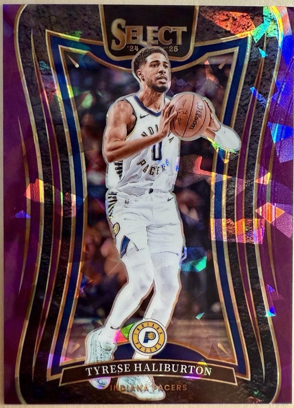 Tyrese Haliburton [Purple Cracked Ice Prizm] #342