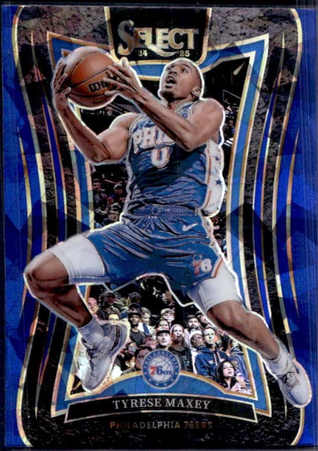 Tyrese Maxey [Blue Cracked Ice Prizm] #364