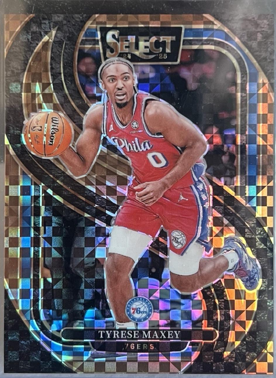 Tyrese Maxey [Bronze Checker Prizm] #156