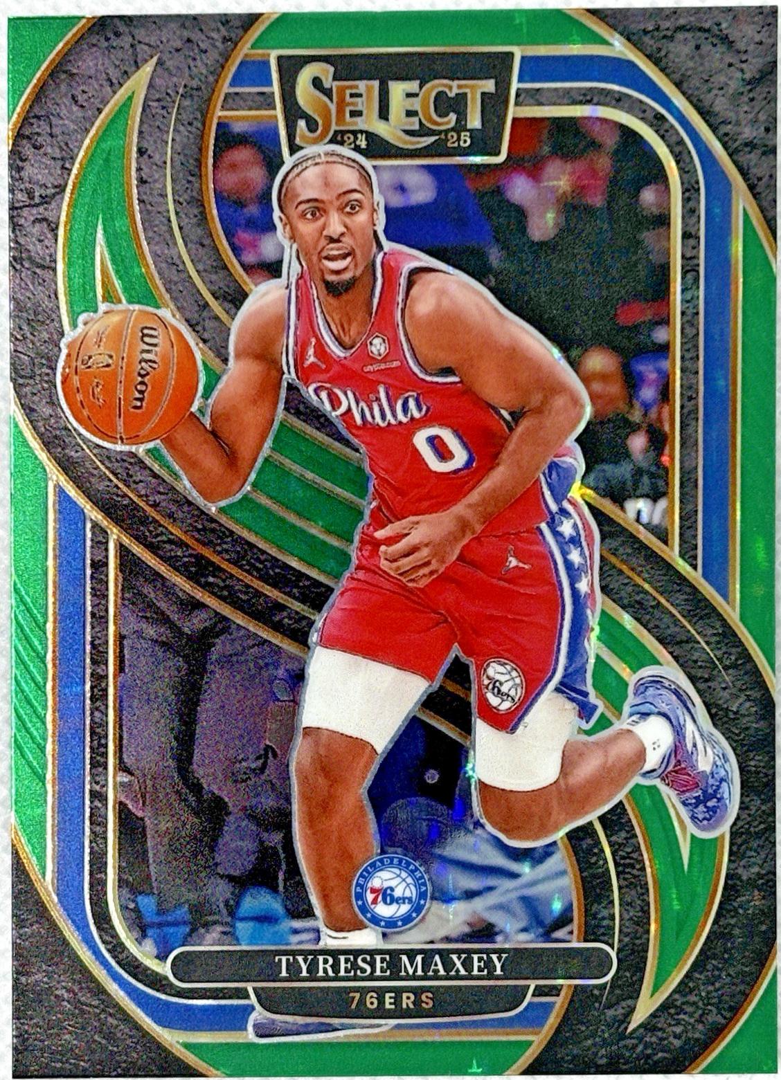 Tyrese Maxey [Green Stars Prizm] #156