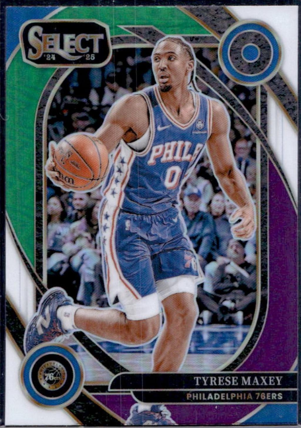 Tyrese Maxey [Green White Purple Prizm] #243