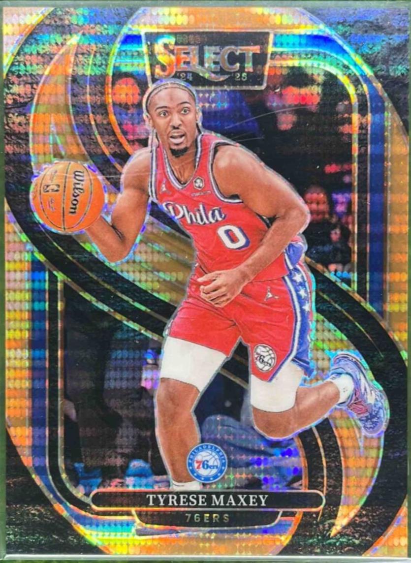 Tyrese Maxey [Neon Orange Pulsar Prizm] #156