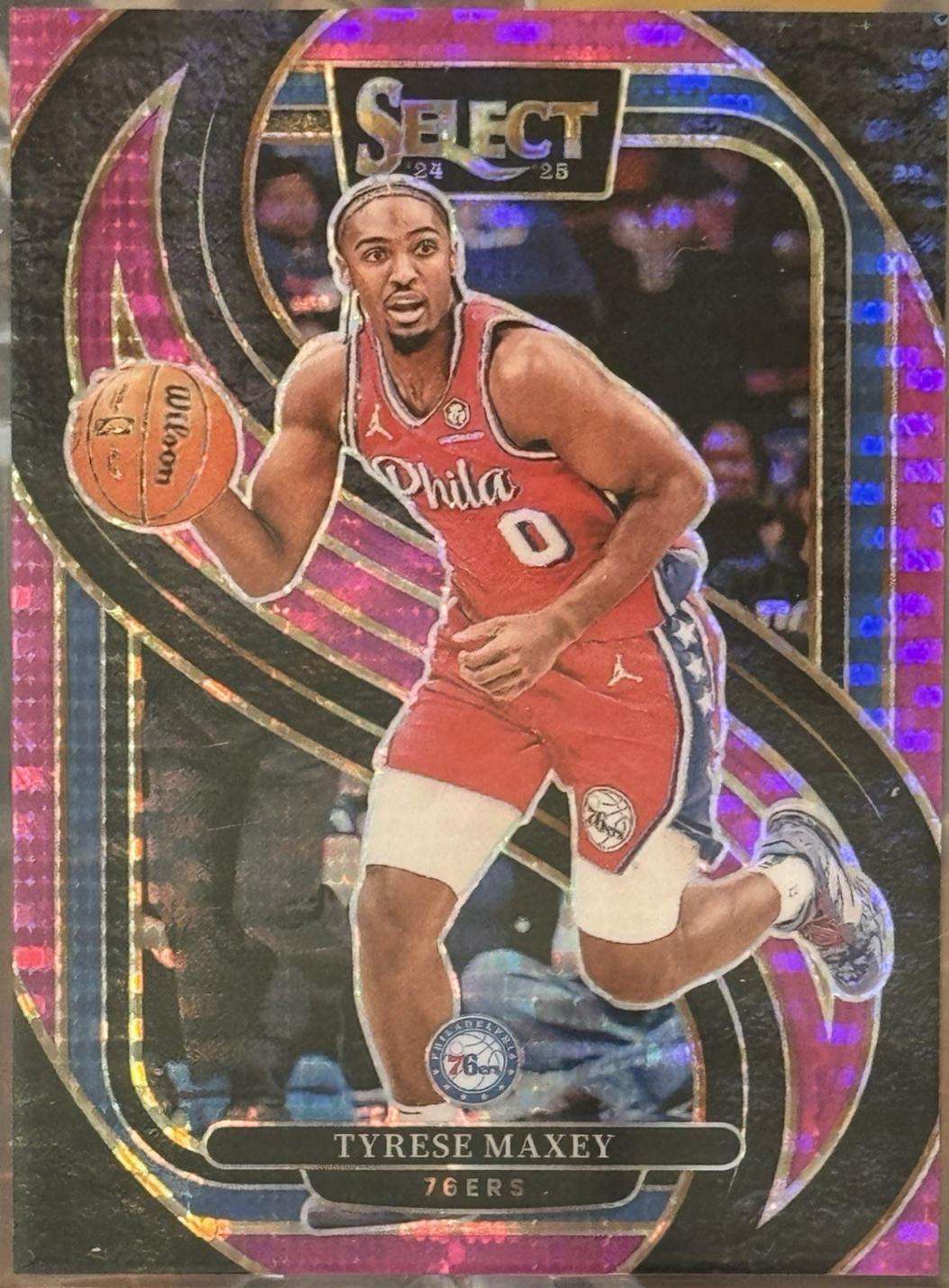 Tyrese Maxey [Neon Purple Pulsar Prizm] #156