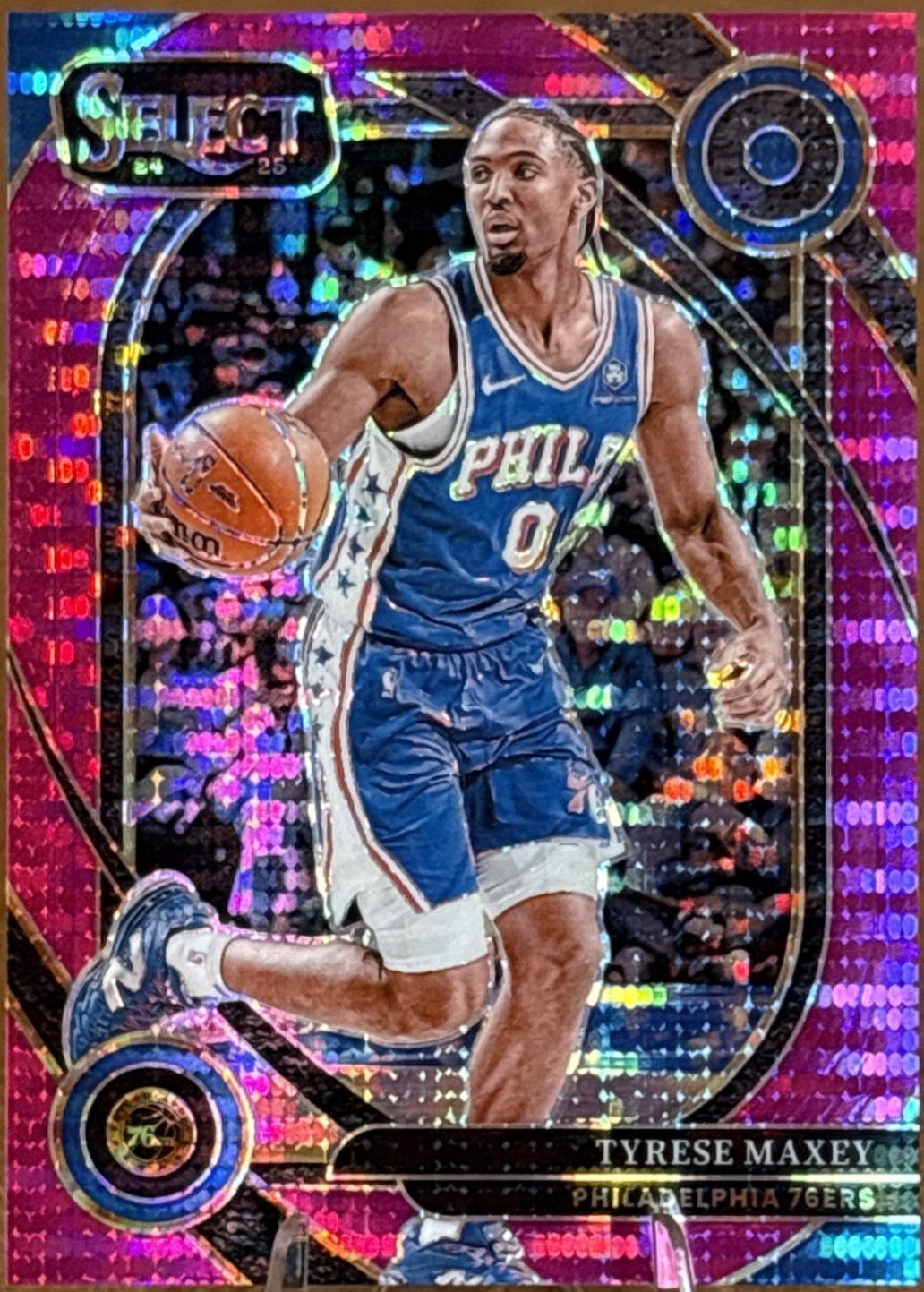 Tyrese Maxey [Neon Purple Pulsar Prizm] #243