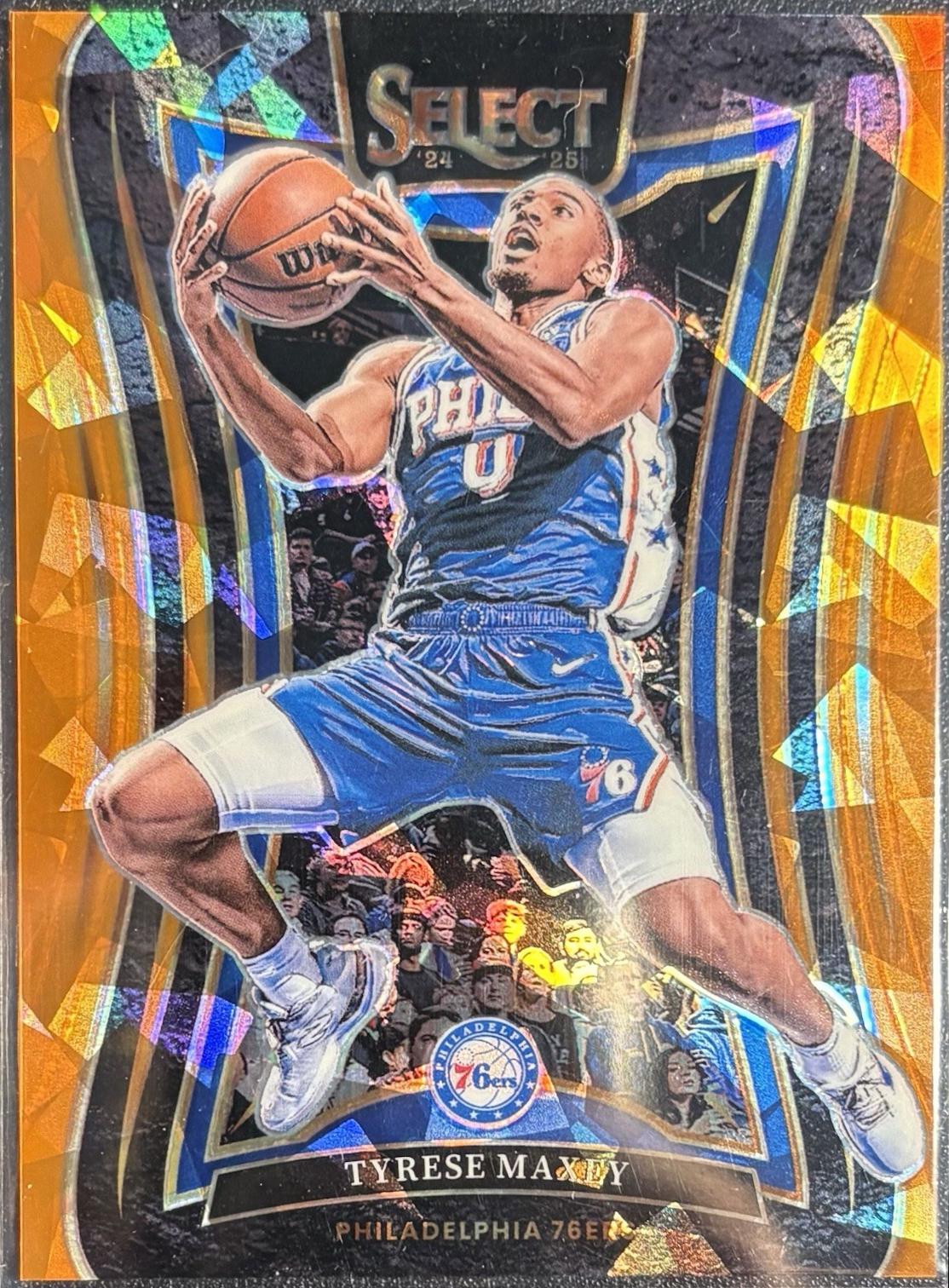 Tyrese Maxey [Orange Cracked Ice Prizm] #364
