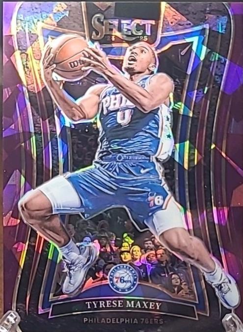 Tyrese Maxey [Purple Cracked Ice Prizm] #364