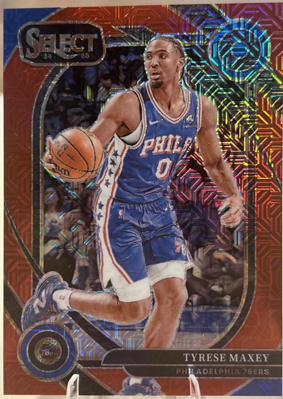 Tyrese Maxey [Red Mojo Prizm] #243