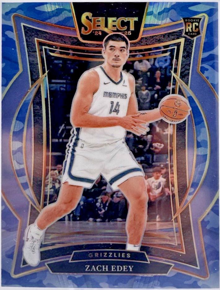 Zach Edey [Blue Camo Prizm] #98