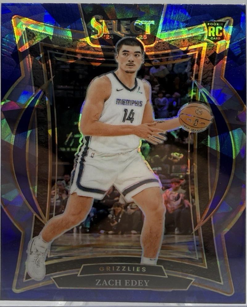 Zach Edey [Blue Cracked Ice Prizm] #98