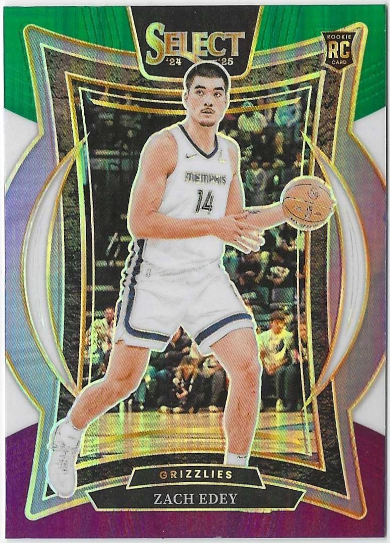 Zach Edey [Green White Purple Prizm] #98