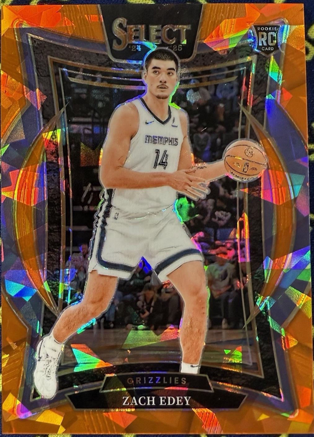 Zach Edey [Orange Cracked Ice Prizm] #98