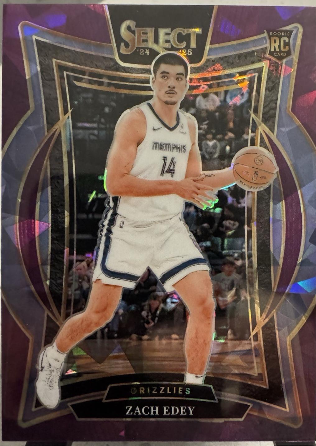 Zach Edey [Purple Cracked Ice Prizm] #98
