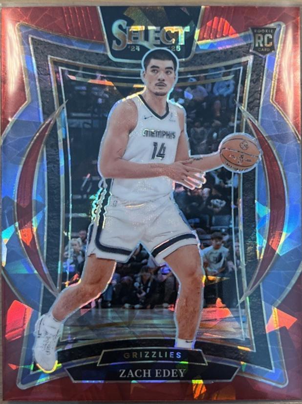Zach Edey [Red Cracked Ice Prizm] #98
