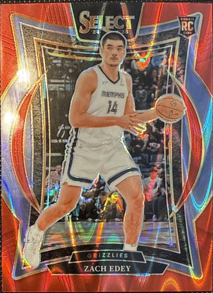 Zach Edey [Red Tectonic Prizm] #98
