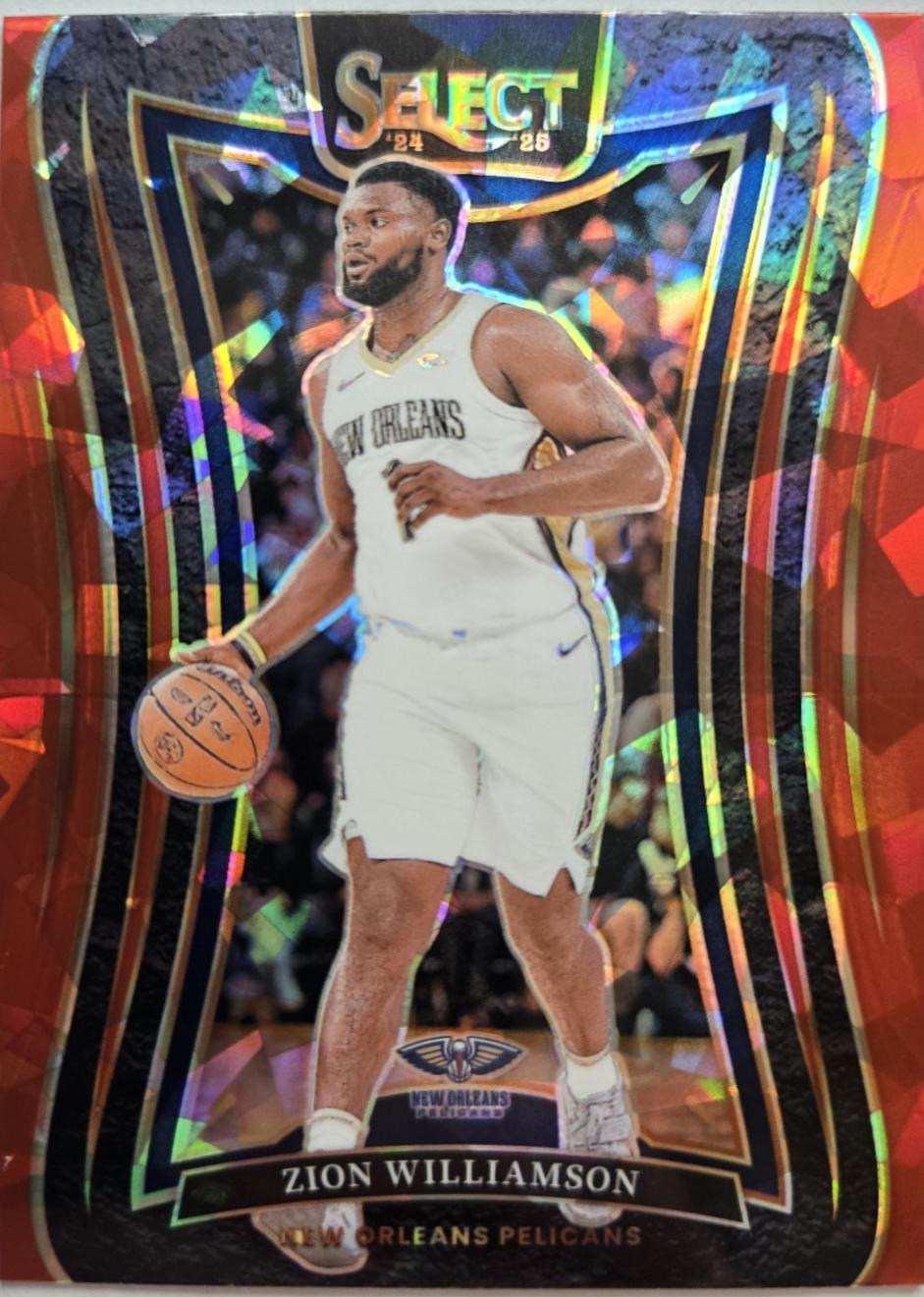 Zion Williamson [Red Cracked Ice Prizm] #304