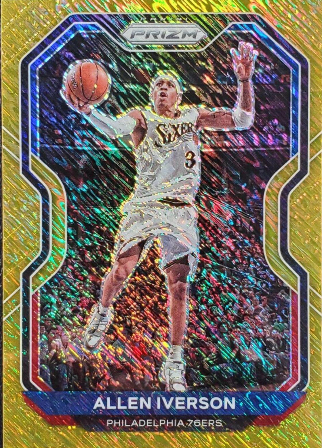 Allen Iverson [Gold Shimmer Prizm] #19