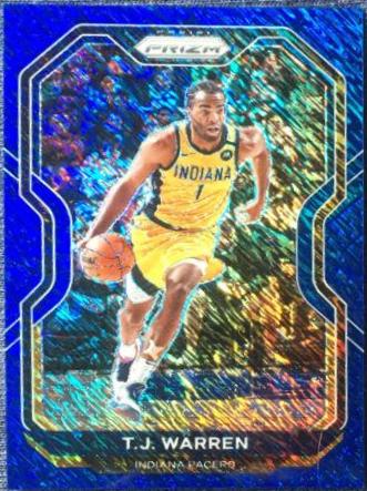 T. J. Warren [Blue Shimmer Prizm] #82