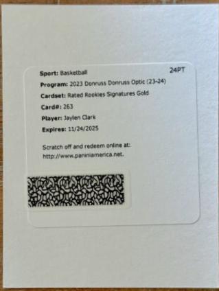 Jaylen Clark [Gold Signature] #263