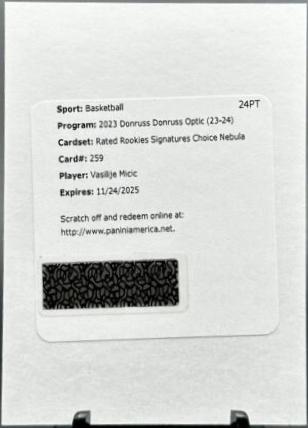 Vasilije Micic [Choice Nebula Signature] #259