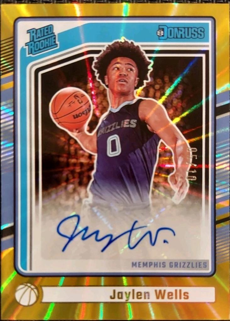 Jaylen Wells [Holo Gold Laser Signature] #276