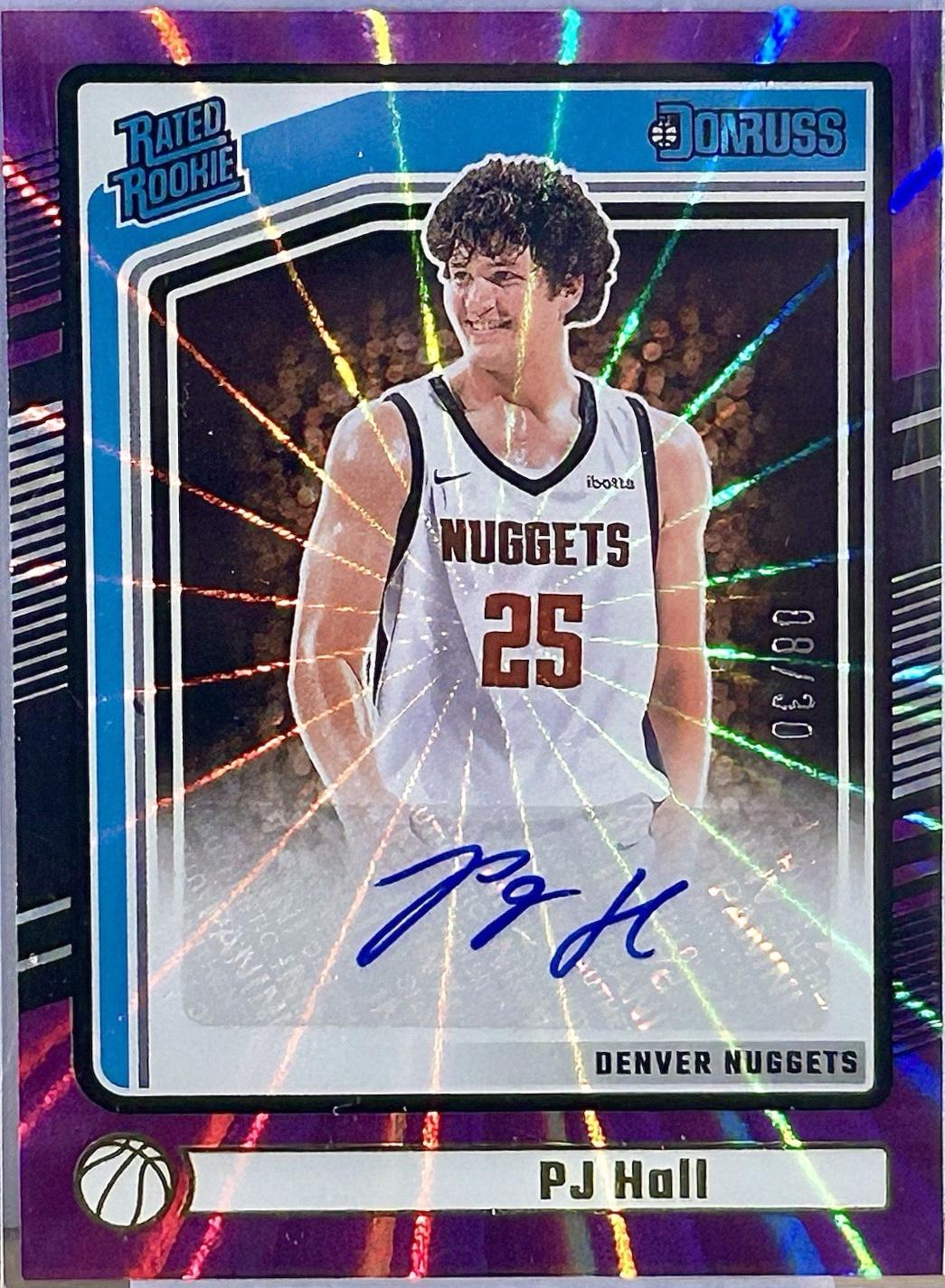 PJ Hall [Rated Rookie Signature Holo Purple Laser] #293