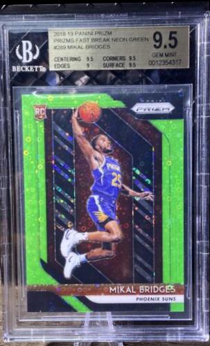 Mikal Bridges [Fast Break Prizm Neon Green] #289