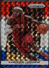 LeBron James [Red White and Blue Mosaic Prizm] #65