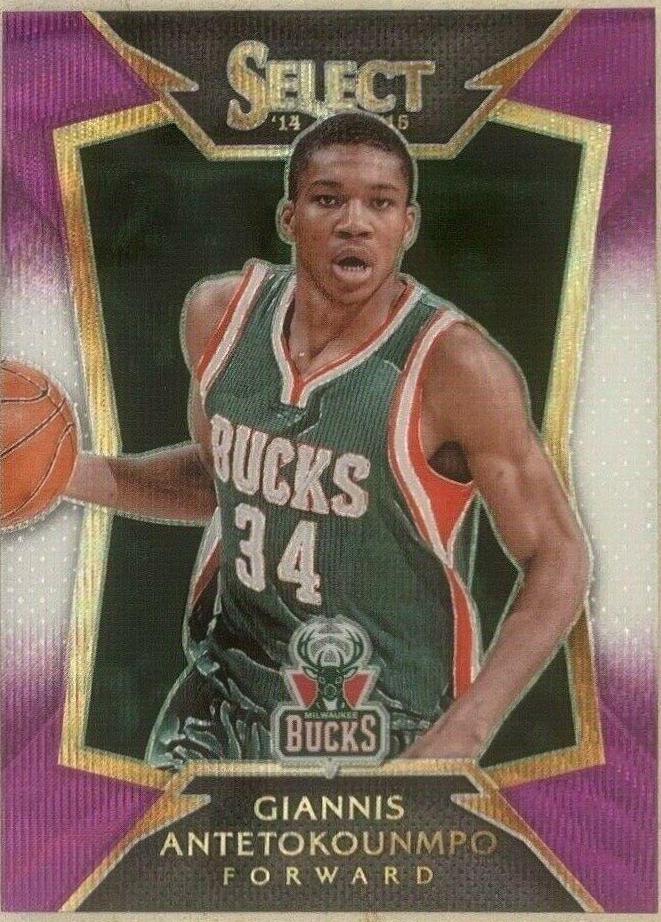 Giannis Antetokounmpo [Purple, White Prizm] #75