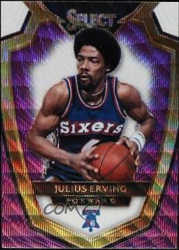 Julius Erving [Blue, White Prizm] #166