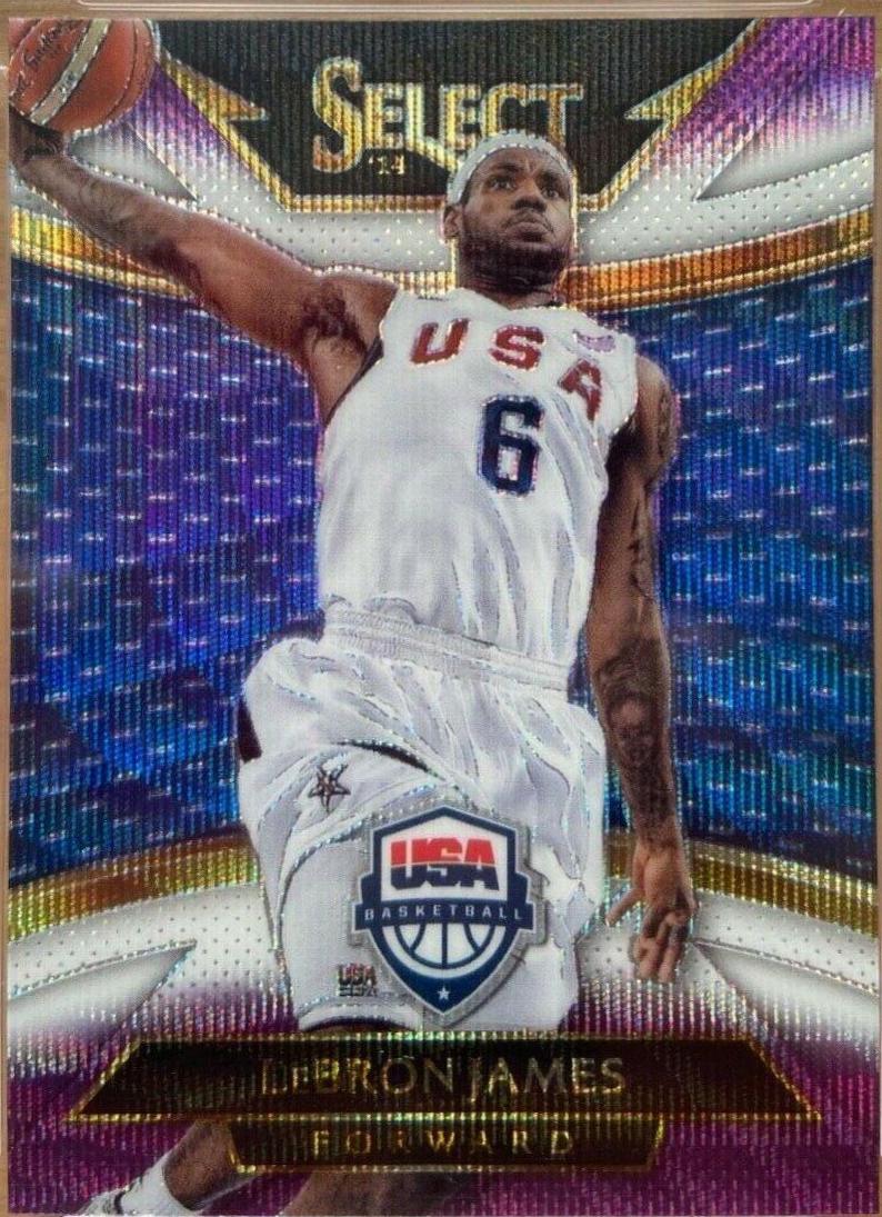 LeBron James [Purple, White Prizm] #212