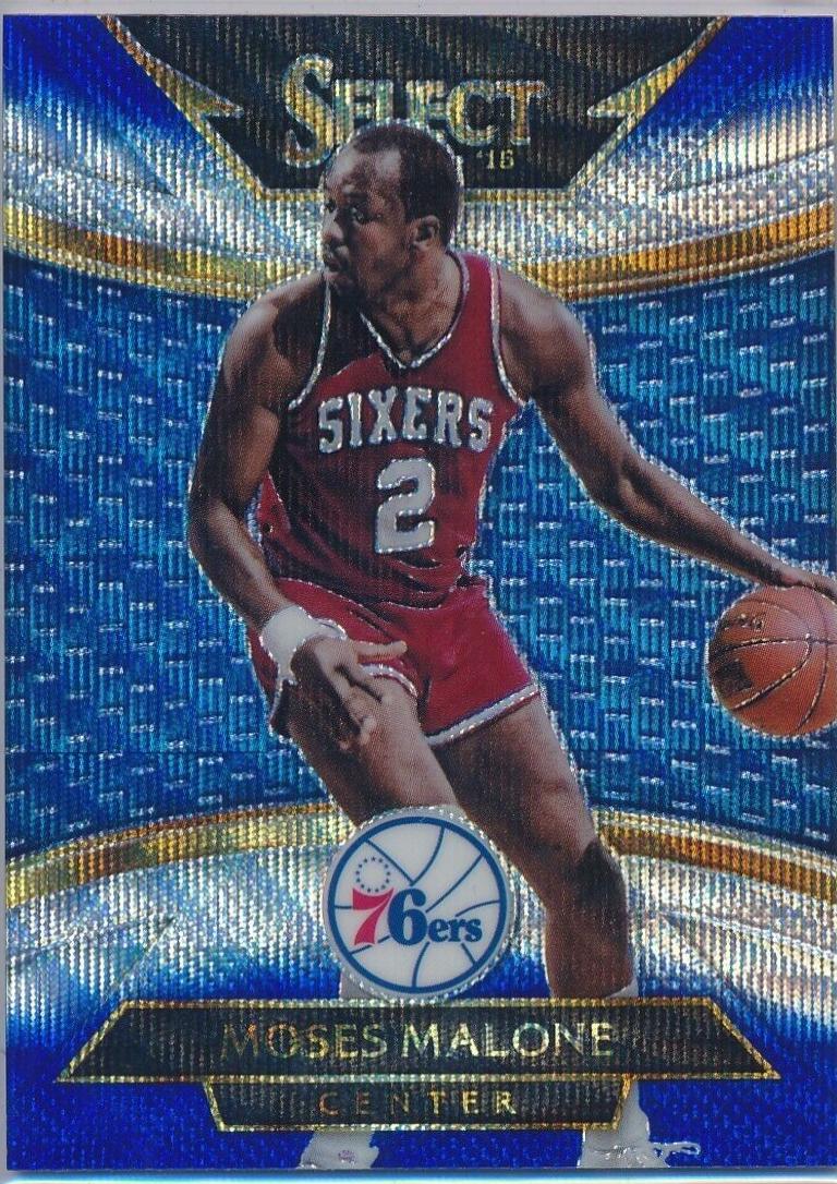 Moses Malone [Blue Silver Prizm] #251