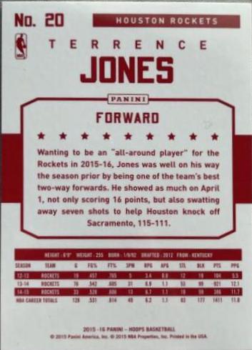 Terrence Jones [Red Back] #20
