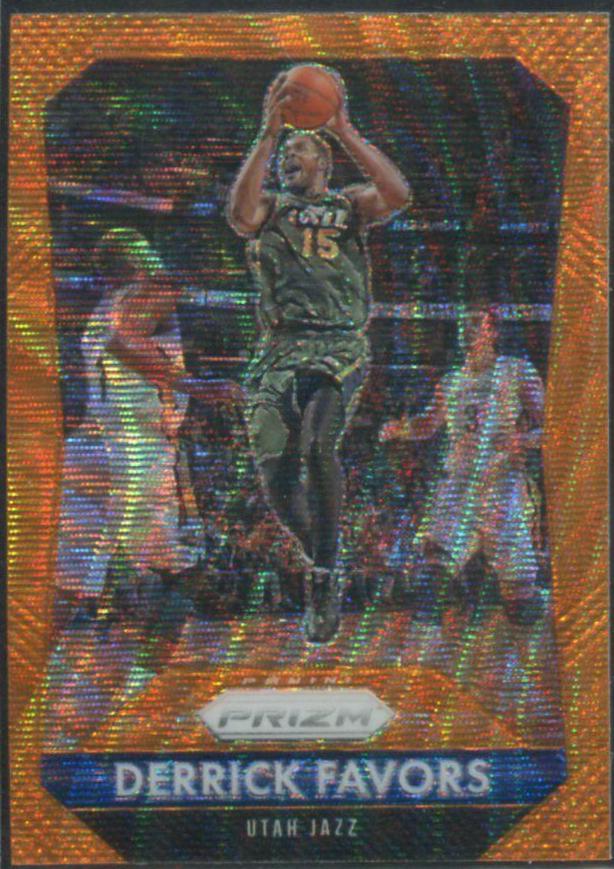 Derrick Favors Orange Wave Prizm #191