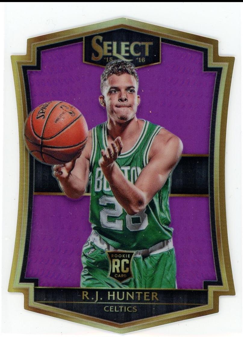 R. J. Hunter [Purple Prizm Die Cut] #129