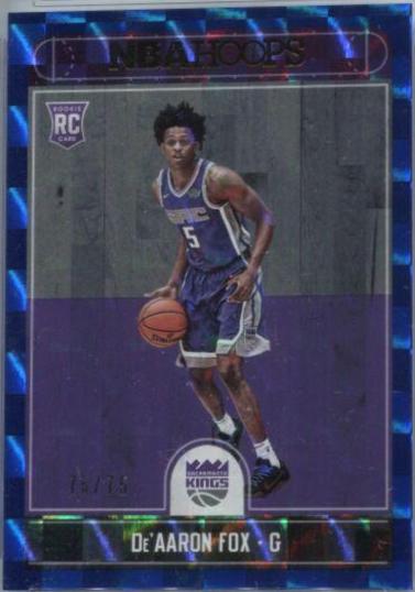 DE'Aaron Fox [Blue Checkerboard] #255