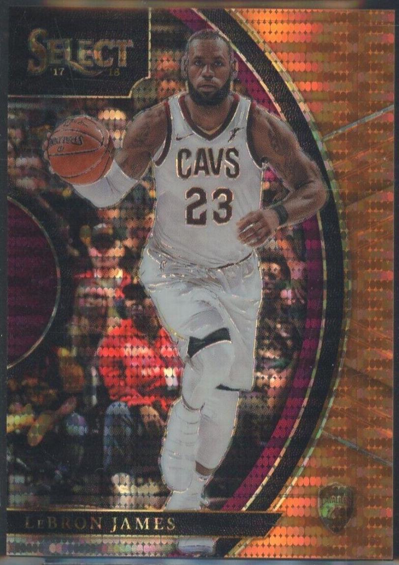 LeBron James [Neon Orange Pulsar Prizm] #18