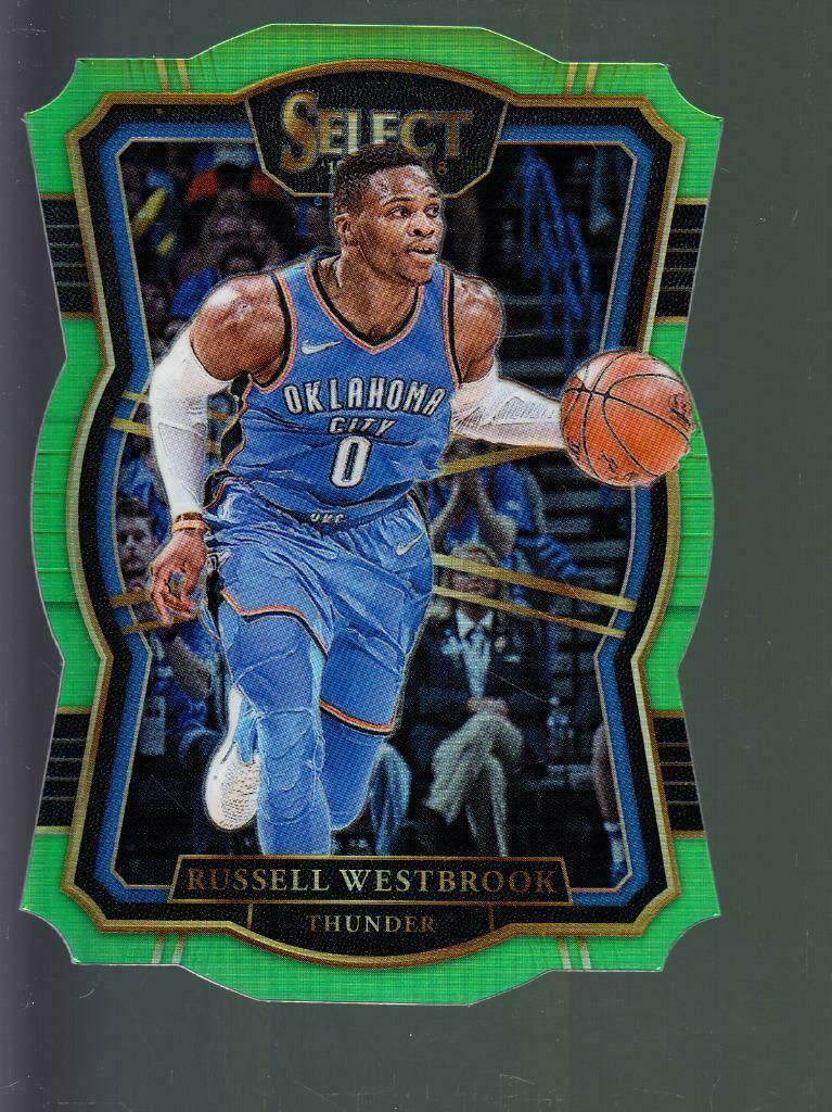 Russell Westbrook [Die Cut Green Prizm] #158