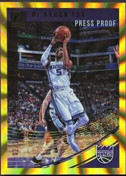 DE'Aaron Fox [Press Proof Gold Laser] #51