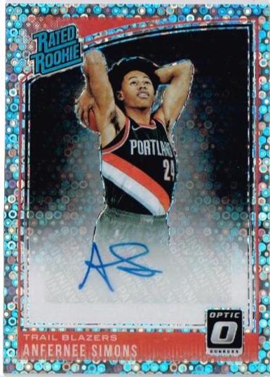 Anfernee Simons [Autograph Fast Break] #186