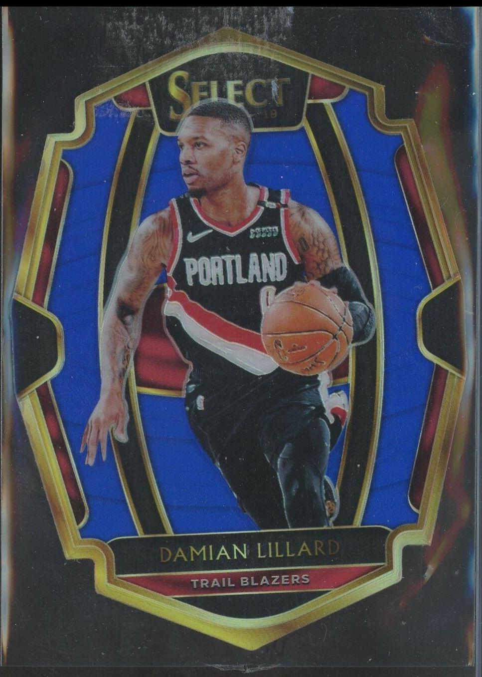 Damian Lillard [Die Cut Blue Prizm] #150